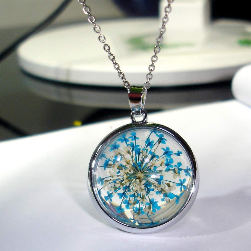 LANBEIDE Silver Pendant Trays for Jewelry Making Kits, 40 Pieces Stainless Steel Round Bezel with 40 Pcs Clear Cabochon Dome 25mm / 1 Inch Diameter (Total 80 Pcs) - Image 3